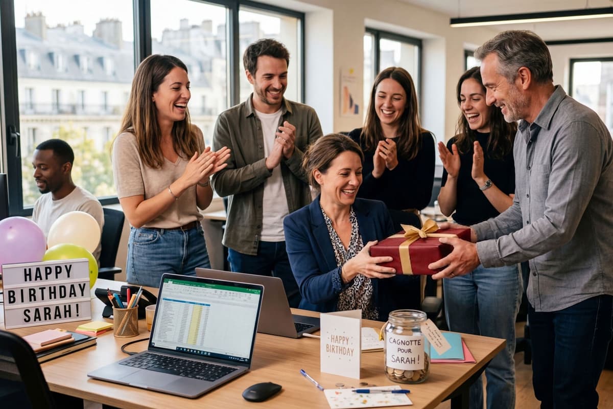 Groupe d'amis célébrant ensemble
